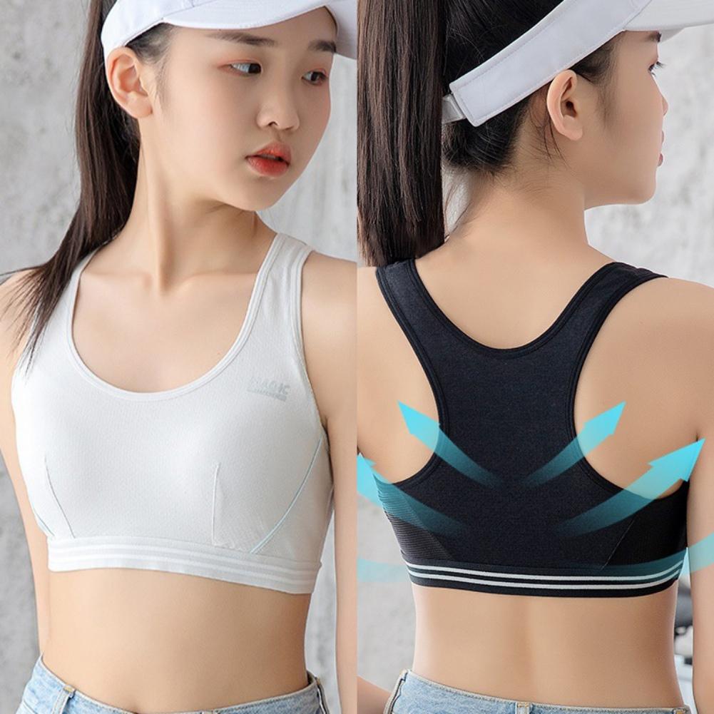 Teen Bra Adolescent Sports Bra High School Students Junior High School Students Shockproof Small Vest Bra