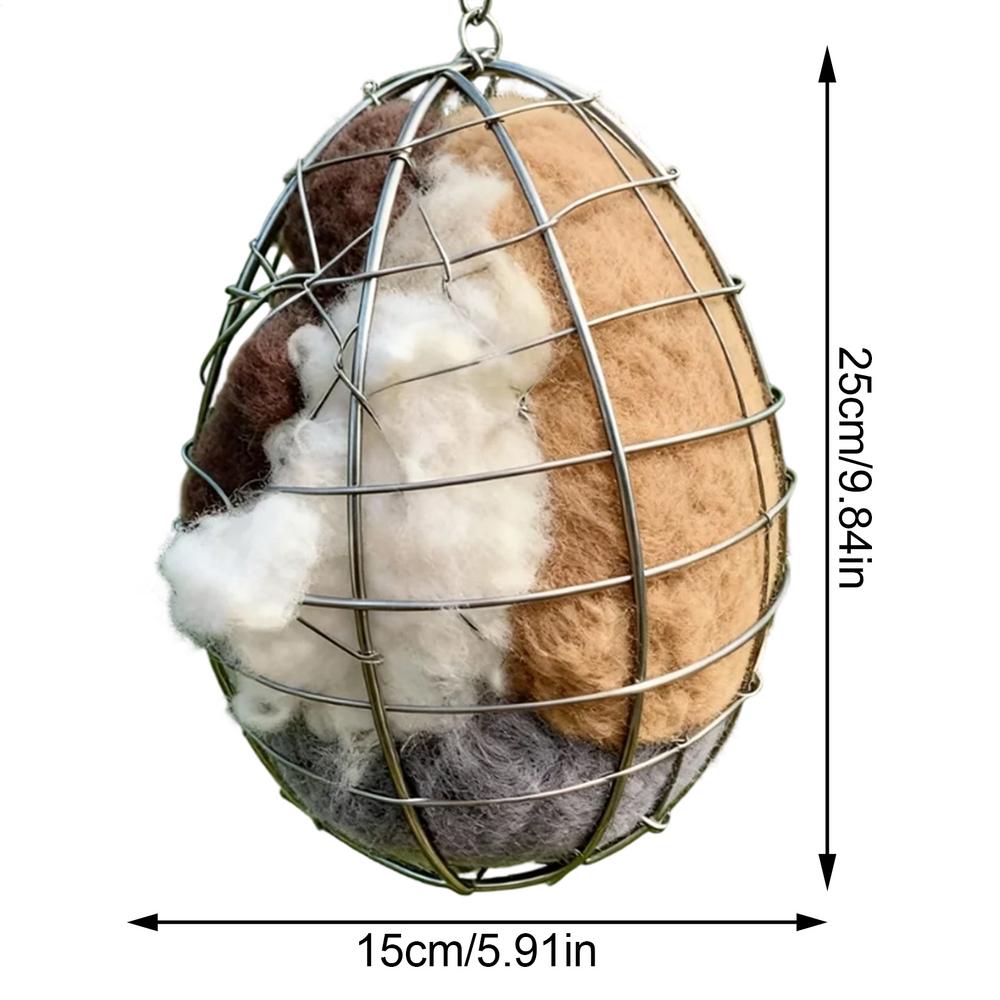 

Handmade Fiber Bird Nest Container Alpaca Fiber Basket Decor Handmade Refillable Bird Bedding For Yard Garden Canary Parakeet