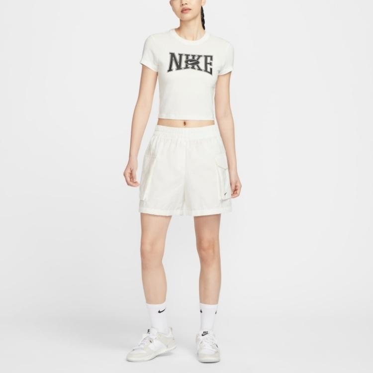 Nike Sportswear Essential Woven Cargo Shorts Women Shorts White HM6983-133