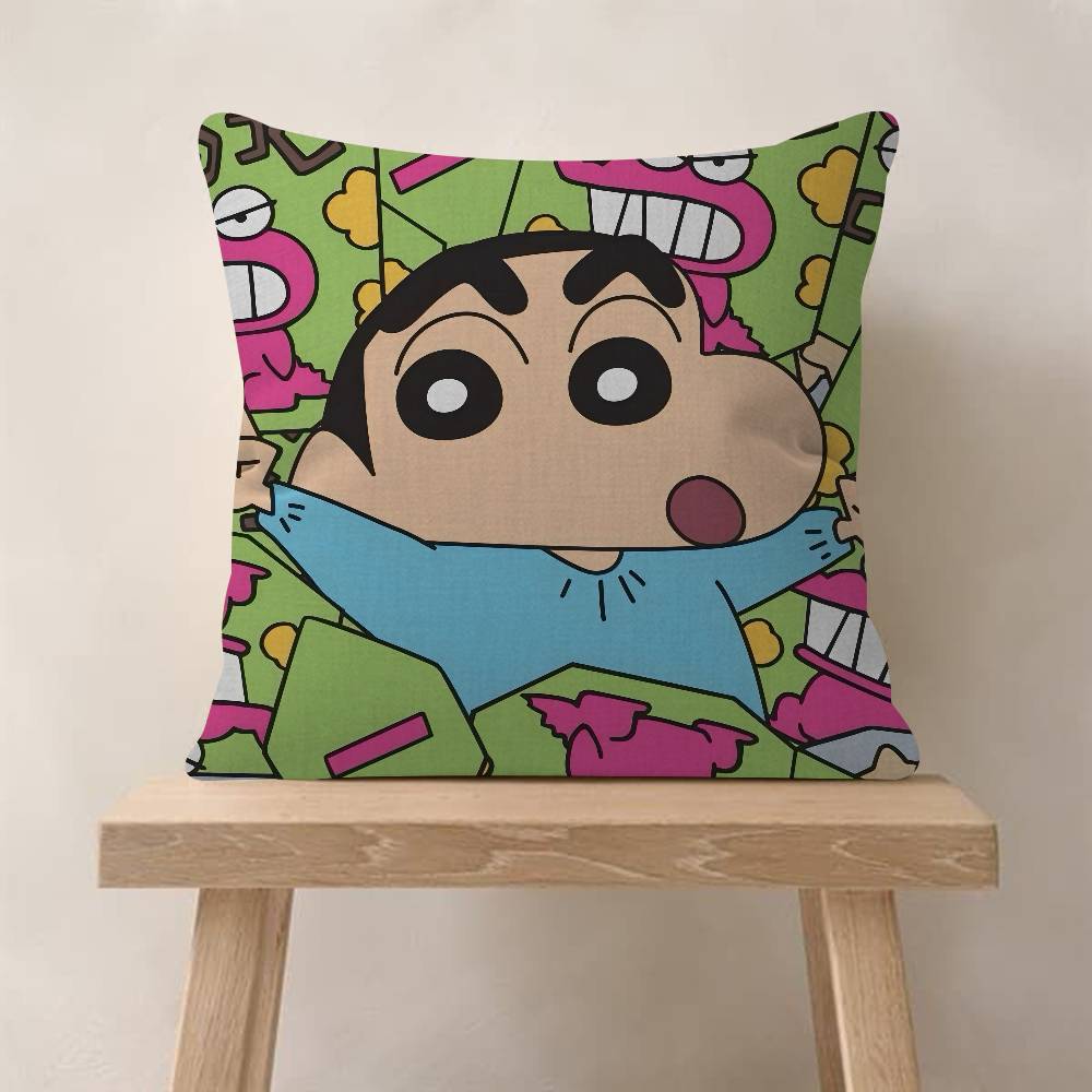 Crayon Anime S-Shin Cartoon Chan Personalized Pillow Cover Kids Bedroom Wild Party Decor Pillowcase Kid Birthday Shower Gift