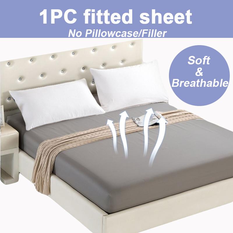 Waterproof Fitted Bed Sheet With 360 Elastic Band Mattress Protector Cover Bedspreads for Single Double King Queen Size Bedsheet