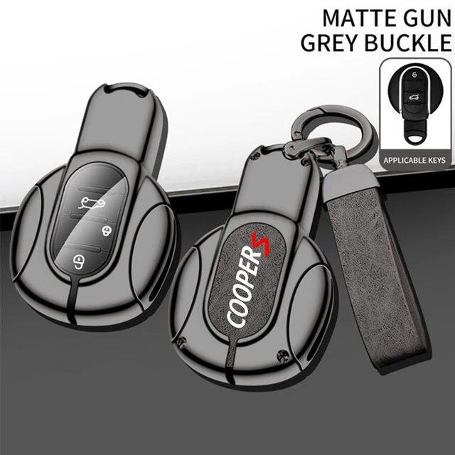 Çinko Alaşım Deri Araba Anahtarı Durum Kapak MINI Cooper çalışır Clubman Hardtop Hatchback Countryman F54 F55 F56 F57 Oto Anahtarlık