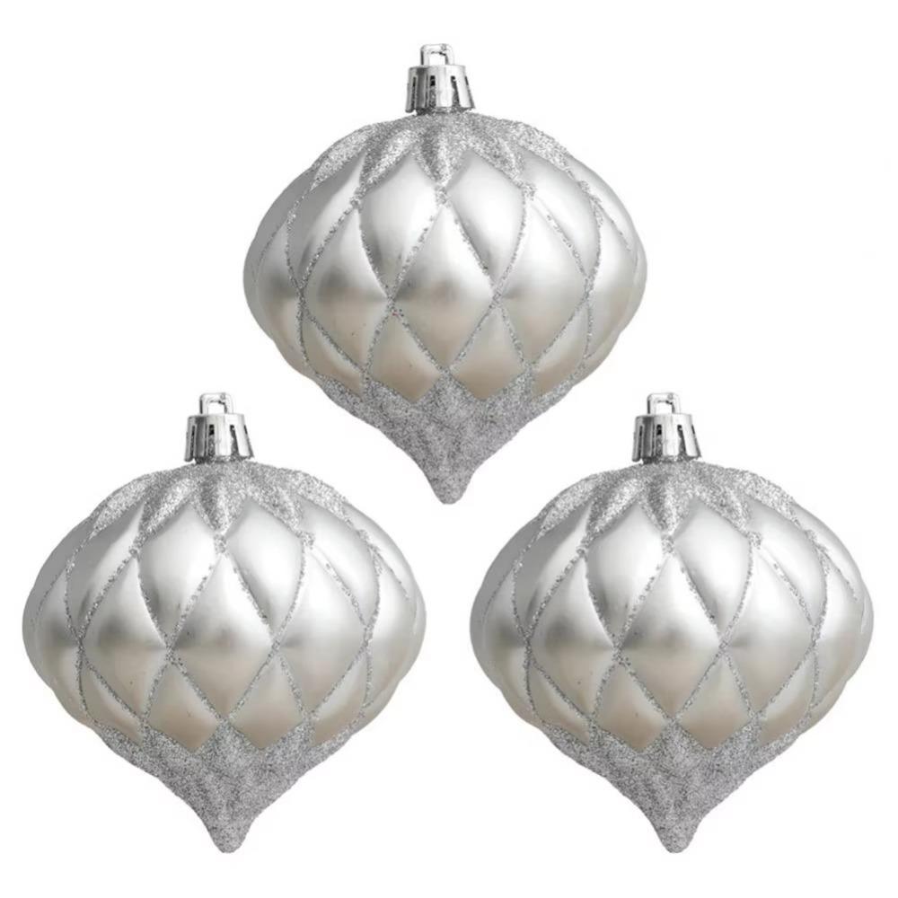 

Shiny Christmas Ball Pendant Fine Texture Painted Thread Ball Christmas Balls Ornament New Year серебряный