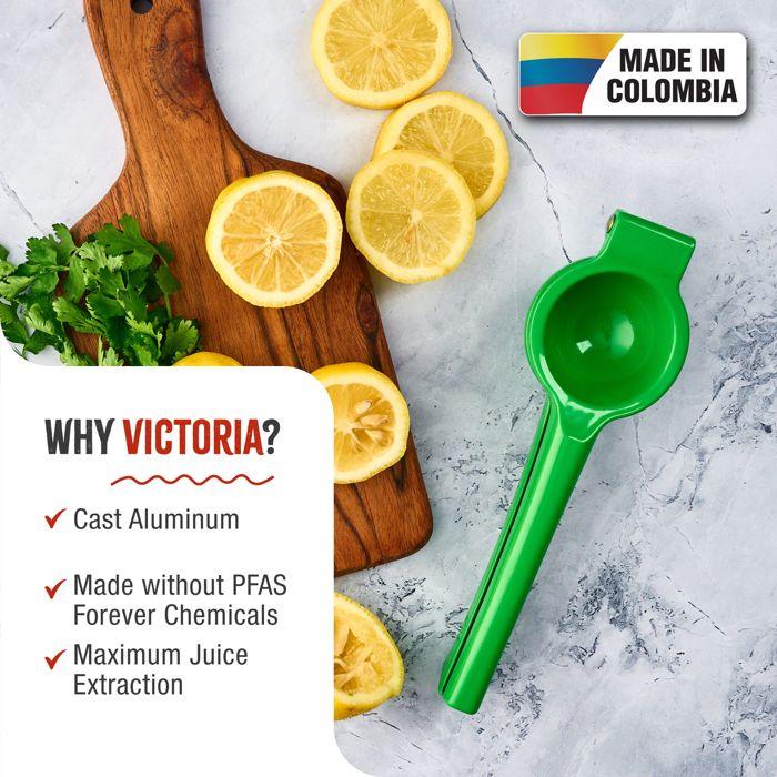 Presse-agrumes Manuel, Presse-Citron Fonte d'Aluminium, Extraction Maximale Jus Victoria 31374 Vert 31374