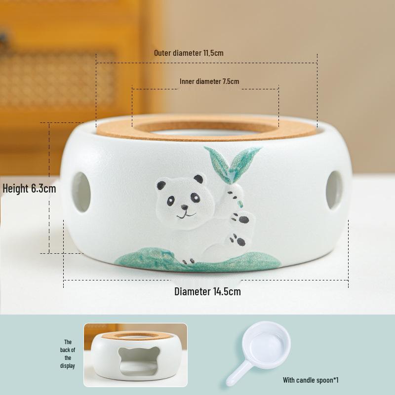 Ceramic Candle Warmer for Tea - Insulating Stove for Boiling and Warming in Home, Restaurant, or Hotel