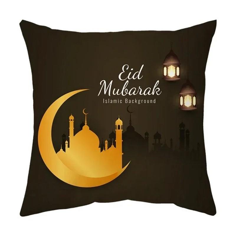 EidThemed Cushion Covers With Lantern Mosque Pattern Cushion Cover Suitable For Sofa Bedroom Car Pillow Cover