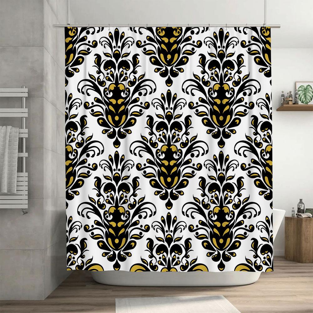 Moderner Minimalistischer Schwarz Weiß Gestreifter Duschvorhang California Made Perfekt Für Zeitgenössische Badezimmer 180 X 240 Cm