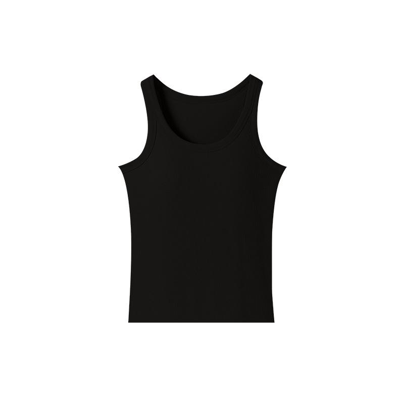 

Модальная майка с защитой от просвечивания: Женский тонкий формованный жилет с нагрудными вкладышами XL (52-60 kg) чёрный