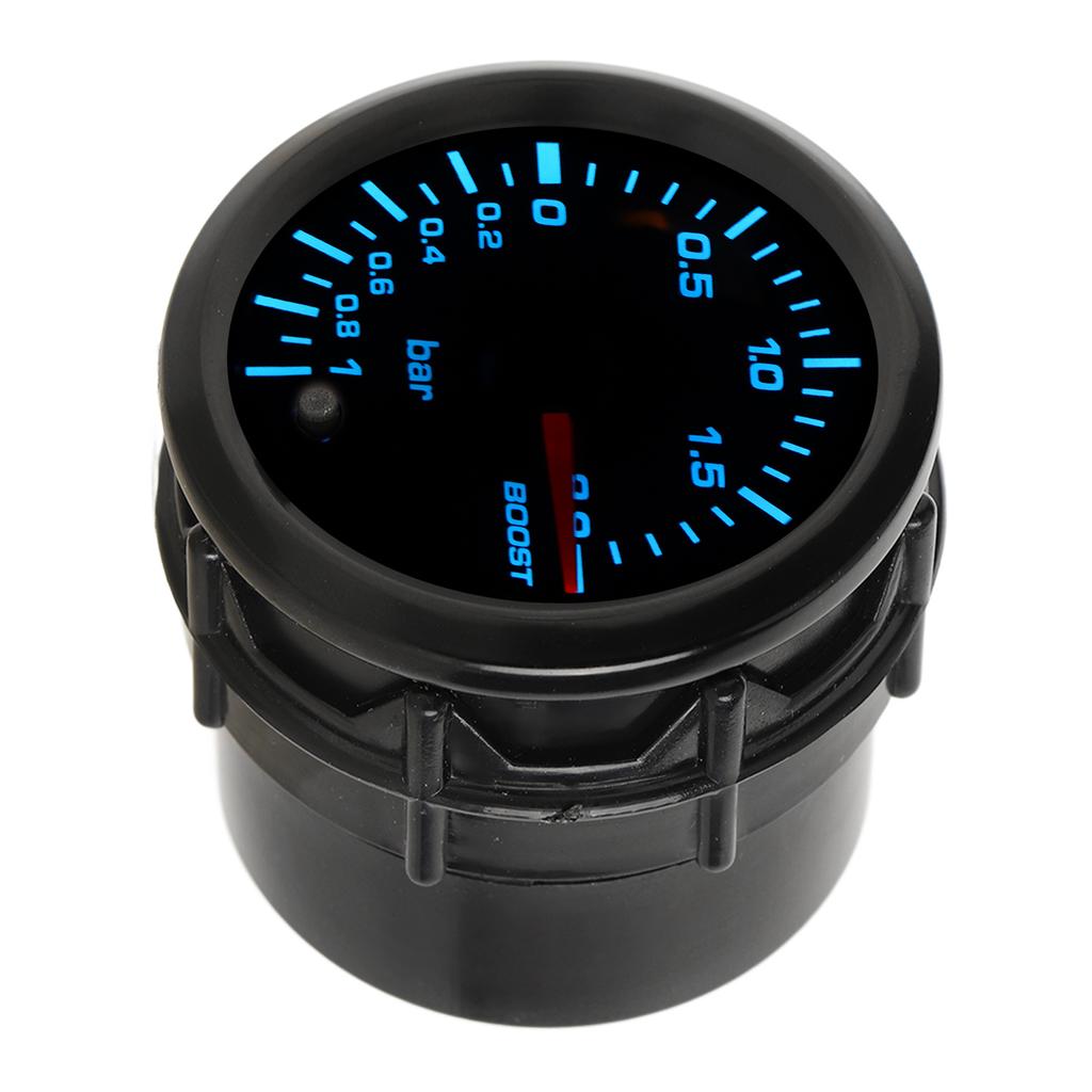 2in 52mm Turbo Boost Gauge with Sensor Pointer Type 7 Color LED Backlight Universal for Gasoline Modified Cars