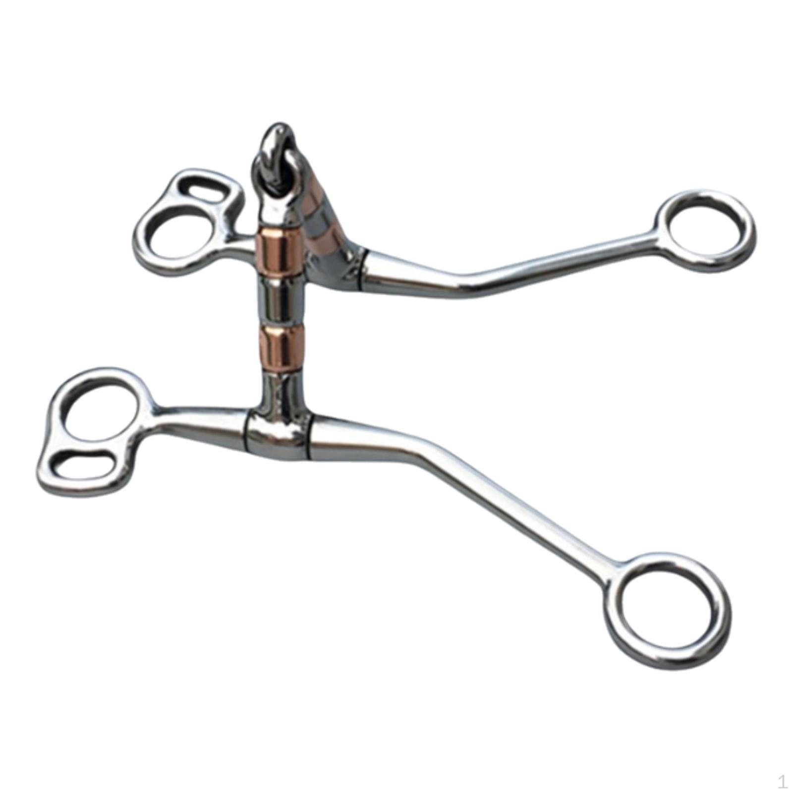

Stainless Steel Horse Bit Equestrian Supplies with Copper Rollers Rustproof Lightweight Tack