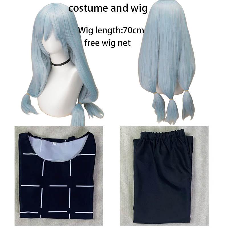 Mahito Cosplay Kostüme Perücke Oberteil Hose Anzug Halloween Kostüm für Männer Karnevalsparty Mahito Set für Comic Con