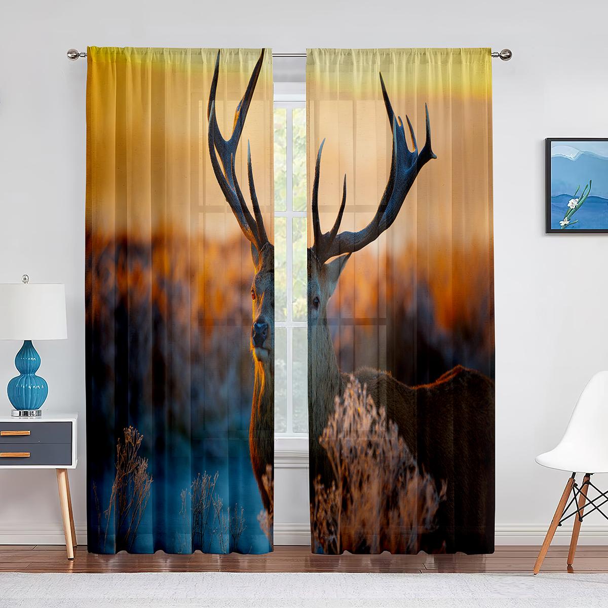 Силуэт двух оленей — фото 9