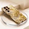 Butterfly Electric Gold Plated Glass Phone Case Suitable for Samsung GalaxyS26 S25 S24 S23 S22 S20FE/Ultra/Plus Anti Fingerprint