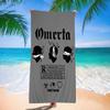 Marke Omerta Maes 47 Logo Schwarzes Mikrofaser Strandtuch Saugfähig Schnelltrocknend Weich Yoga Schwimmen Resort Bergsteigen Handtuch