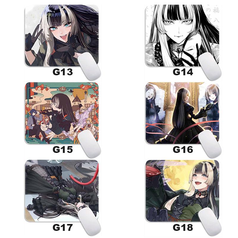 Anime Kawii Standard Mouse Pad Virtual Idol Gamer Mouse Mat J_Juufuutei Small Gaming Mousepad Travel Mouse Mat Non-Slip Mousemat