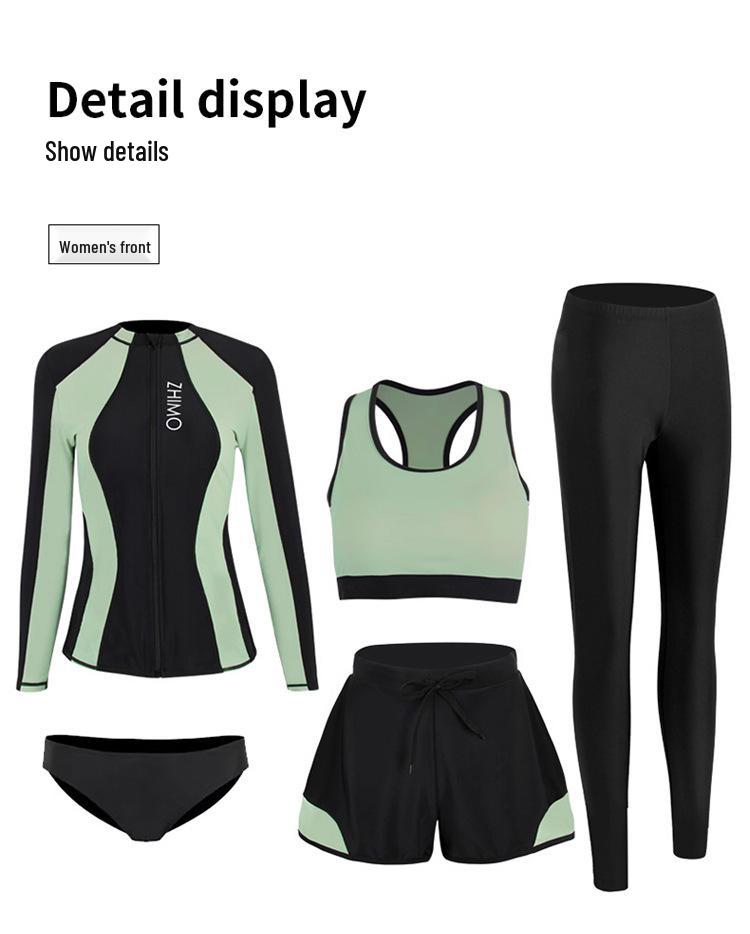 Women's Two-Piece Wetsuit Set - Jellyfish Design, Long Sleeve & Pants, Sun Protection for Surfing & Snorkeling, Men's Options Available