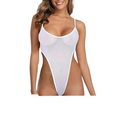 One-piece Swimsuit High Waist Bikini Mini Mesh Transparent Swimsuit Sexy Underwear