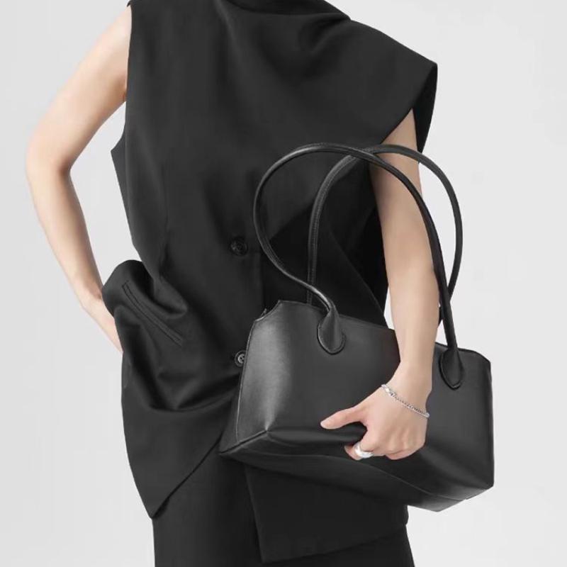 Niche Row Bag Leather Women's Bag Minimalist Style Large Capacity Tote Bag Shoulder Bag Armpit Bag Tote Handbag