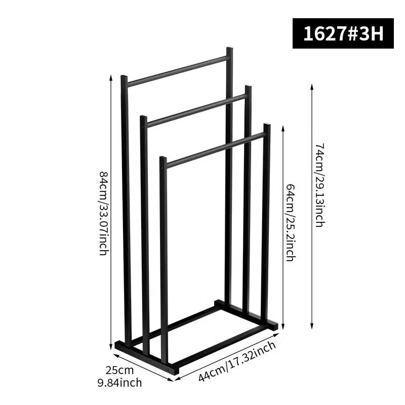 

cmaos 3-Bar Square Tube Floor Standing Towel Rack