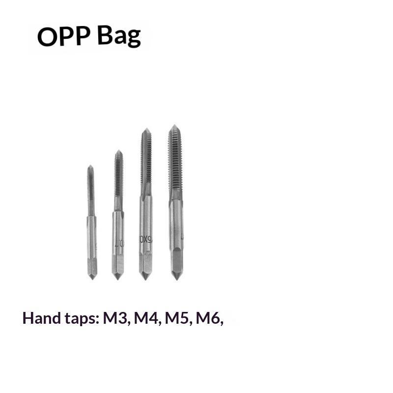 7 In 1 Metric Screw Tap Set Bearing Steel Taper Point Straight Fluted M3 to M12 Tapping Tool for Household Maintenance