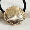 3Pcs Women Hair Ties Elastic Hair Bands with Metal Conch Shell Starfish Decoration Soft