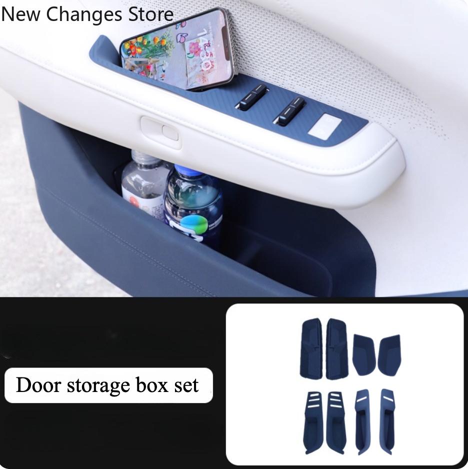 For Zeekr 001 2024 2025 Door Storage Box Silicone Pad 4-door Storage Box Anti Abnormal Noise Car Interior Upgrade Parts