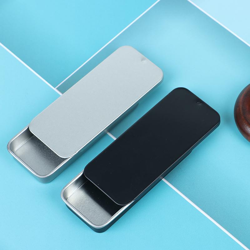 Portable Tin Box Mini Iron Slide Cover Storage Jewelry Pill Cases Container Can