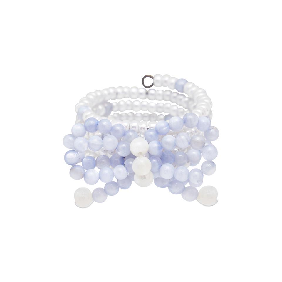 Swingset Wire Ribbon Beads Ring (Sky Blue)