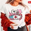 Nurse-Themed T-Shirt for Women Nursing-Patterned Short-Sleeve Top Cotton Casual Crew Neck Design Suitable for All Seasons