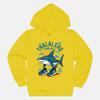 KidsCasual HoodedPullover Sweatshirt,Eye-catching Funny Shark Character Retro Sunset Print,Soft Fabric, Suitable For Kids Daily And Weekend Activities