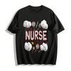Candy Style NURSE Themed Print Casual Top For Nurses Pure Cotton T-shirt