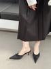 Damenschuhe Frühling Spitze Dünner Absatz Hoher Absatz Elegant Französischer Stil Schleife Mode SexySchön Geschlossene Zehen Mules