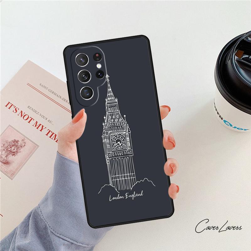 Big Ben Tower London phone case For Samsung Galaxy S24 S25 S23 S22 Ultra Note 10 20 Plus S20 S21 FE Cover