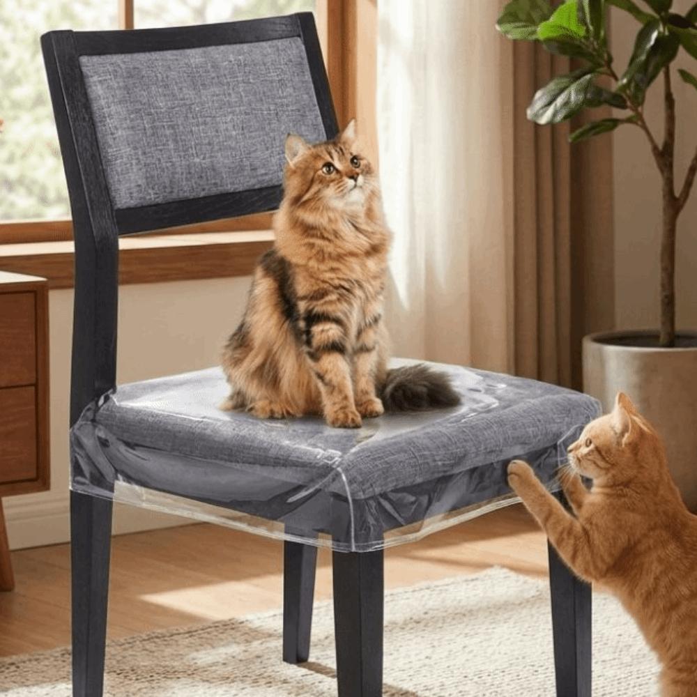 Waterproof Transparent Chair Cover Dust-proof Oil-resistant PVC Chair Seat Cover Anti-dirty Scratch Resistant