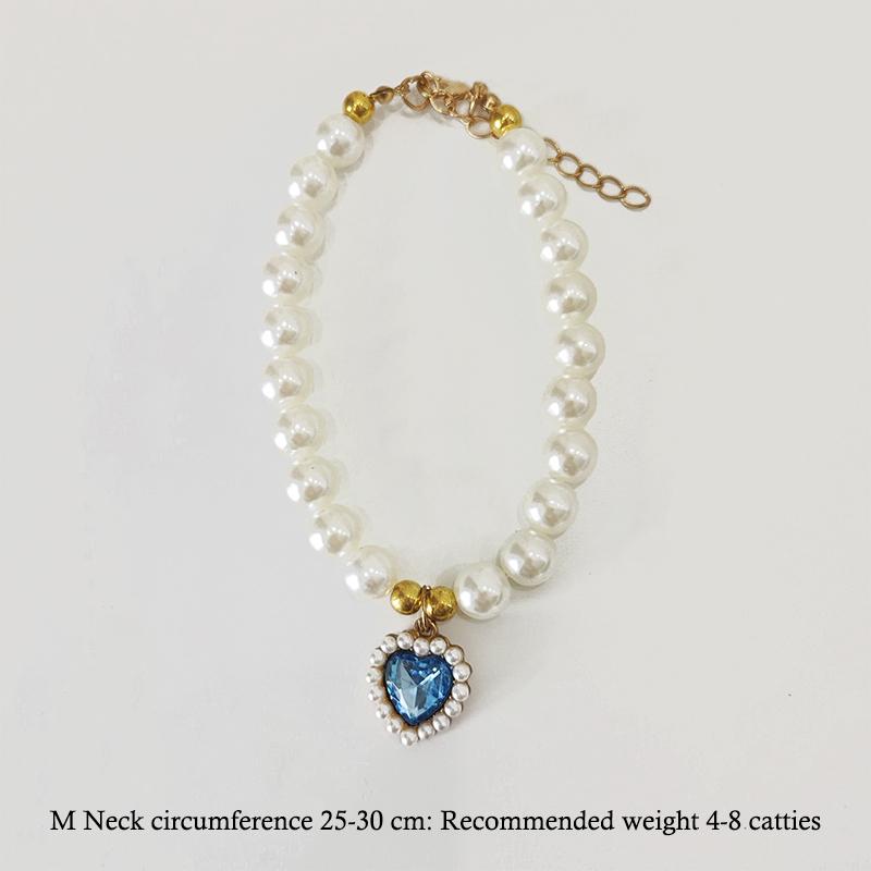 Princess Style Pet Pearl Collar For Dogs Cats - Cute Jewelry Accessory For Puppy Kitten Chihuahua Perfect Wedding Gift