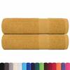 VidaXL Serviettes de douche 2 pcs doré 70x140 cm 360 g/m² 100% coton, serviette, ensemble de serviettes de bain, serviette 136809