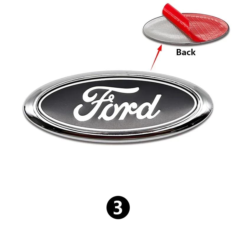 

New 2026 Car Sticker Ford New 2025 Hot ABS Car Front Grille Rear Trunk Logo Emblem Stickers For Ford Focus Mondeo Edge Ecosport 11.5X4.5CM