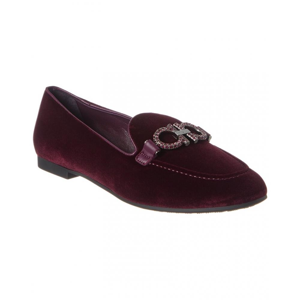 

Salvatore Ferragamo Ferragamo Trifoglio Gancini Бархатные лоферы