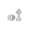 4.8 Grade Galvanized Hex Bolt Set with Anti-slip Washer & Nut, Cross Flange Head, M4/M5/M6/M8mm