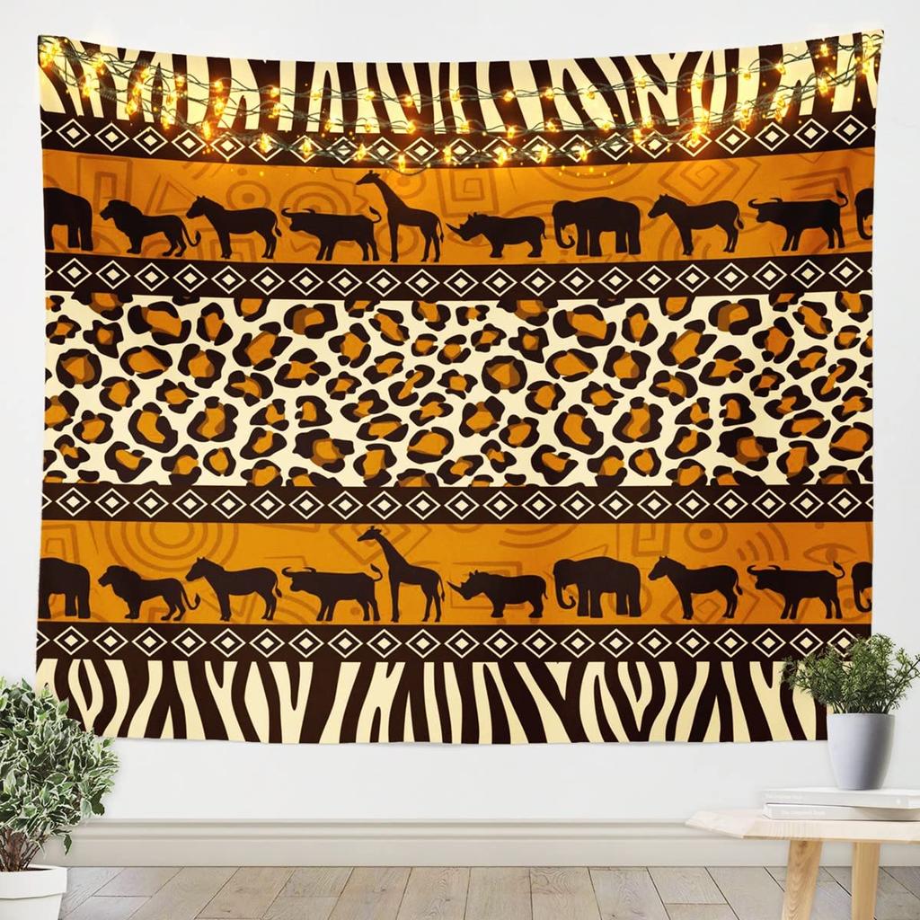 Tapestry Wild Brown Animals Leopard Print Wild Animals Living for Room Bedroom Dormitory Wall Hanging Tapestry Art Decorations
