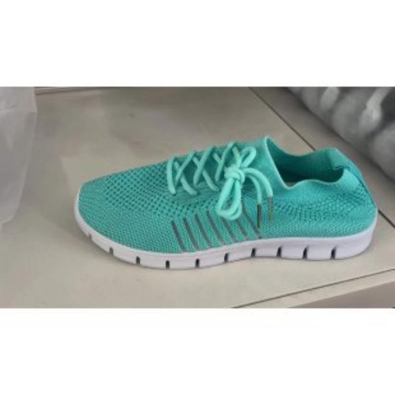 Spring and summer fly-woven mesh women's shoes breathable sports shoes deep-mouth lace-up muffin bottom casual running women's shoes