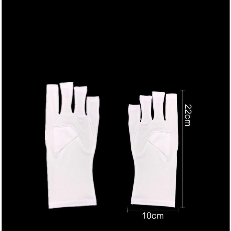 RHJB New UV Glove for Gel Nail Lamp, Professional Protection Gloves for Manicures, Nail Art Skin Care Fingerless Anti UV Glove
