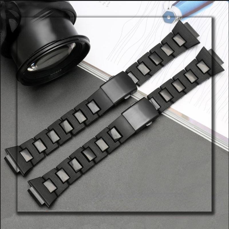 Pro Casio G-SHOCK DW-5600 DW6900 DW9600 GW-M5610 Černý Plastový Řemínek Hodinek Zakřivený konec 16mm Pánský Náramek Hodinkové Příslušenství