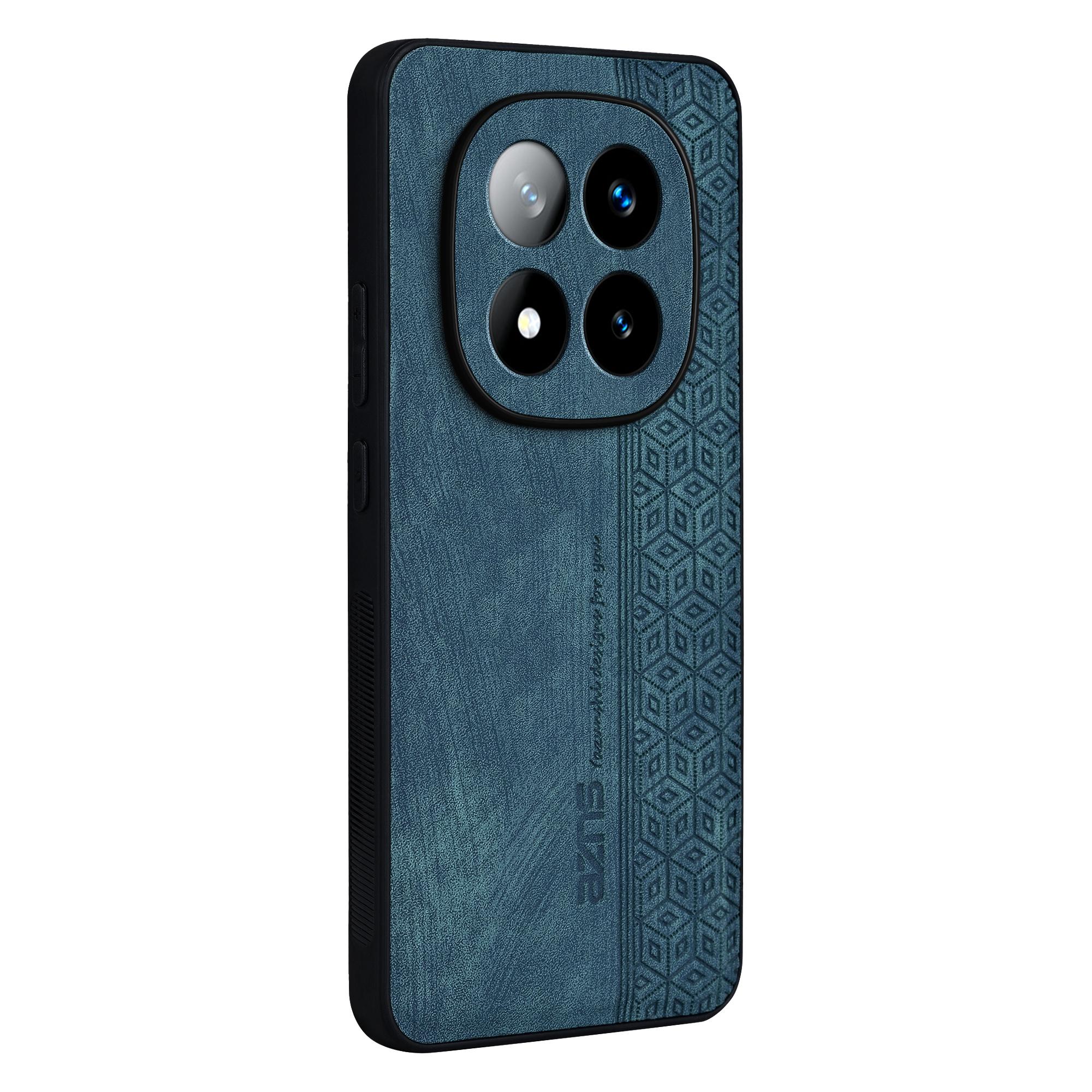 

AZNS Для Xiaomi Redmi Note 14 Pro 4G Чохол Захисний Чохол для Телефону з ТПУ, Покритий Шкірою PU Green