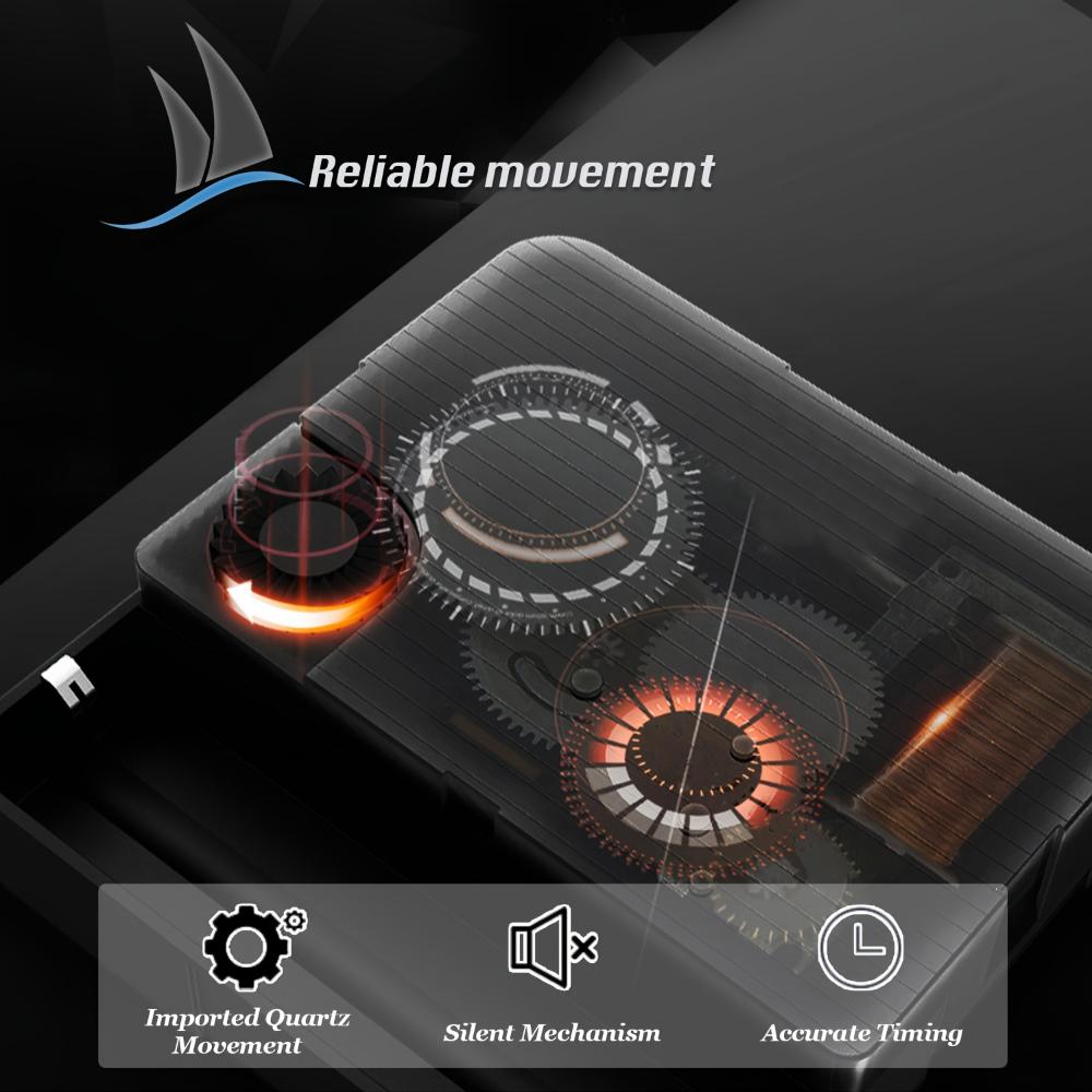 Solid Wood Wall Clock with Aero Snail Pendulum, Battery Powered Clock for Living Room Decor, Vintage Vintage Style Decor