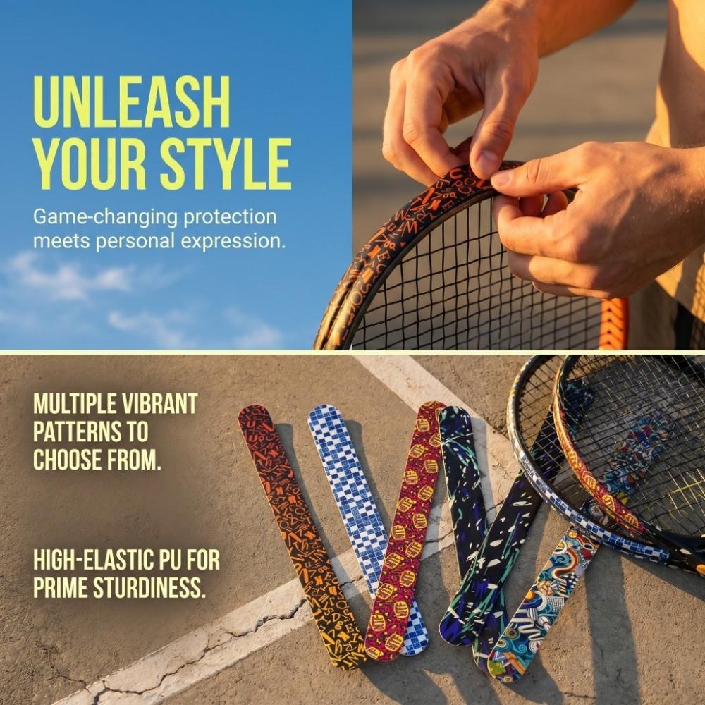 High Elastic Tennis Racket Edge Sticker Tennis Racket Frame Protective Tape Tennis Court