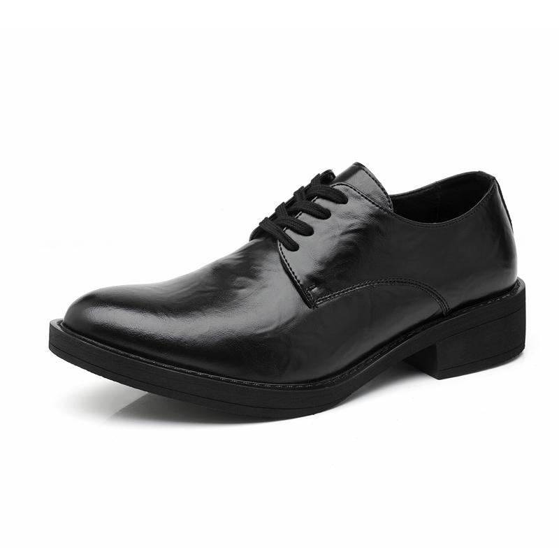 British Pointed-toe Oxford Shoes Lace-up Business Casual Shoes for Men New Male Formal Dress Footwear Solid Color Business Shoes