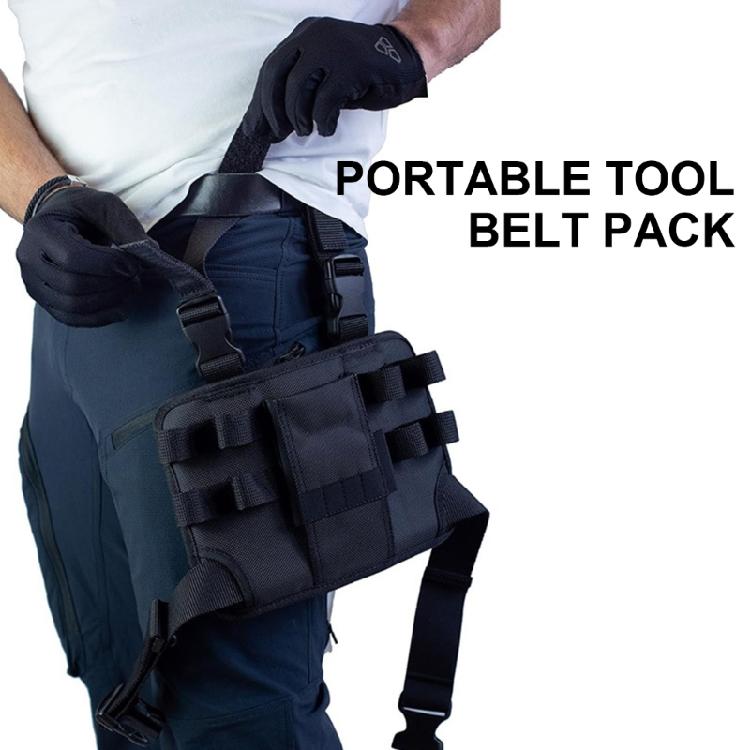 Tool Pouch Tool Organizer Bag Electrician Organizer Pouch Waist Bag Tool Bag with Belt Clip with Pockets Adjustable