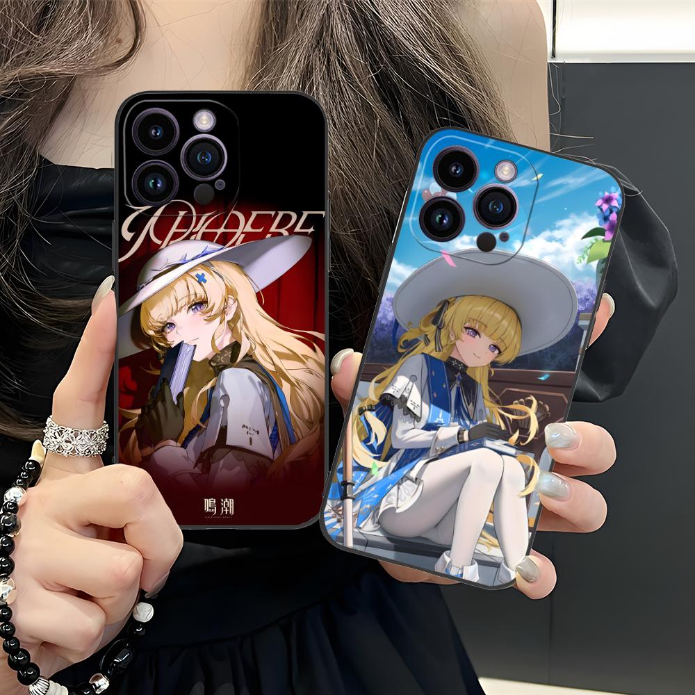 Wuthering Waves Phoebe Telefoonhoesje voor iPhone 17 16 15 14 13 12 11 X XR XS 8 7 Air Pro Max Plus Mini Kleurrijk Hoesje Mooi Hoesje