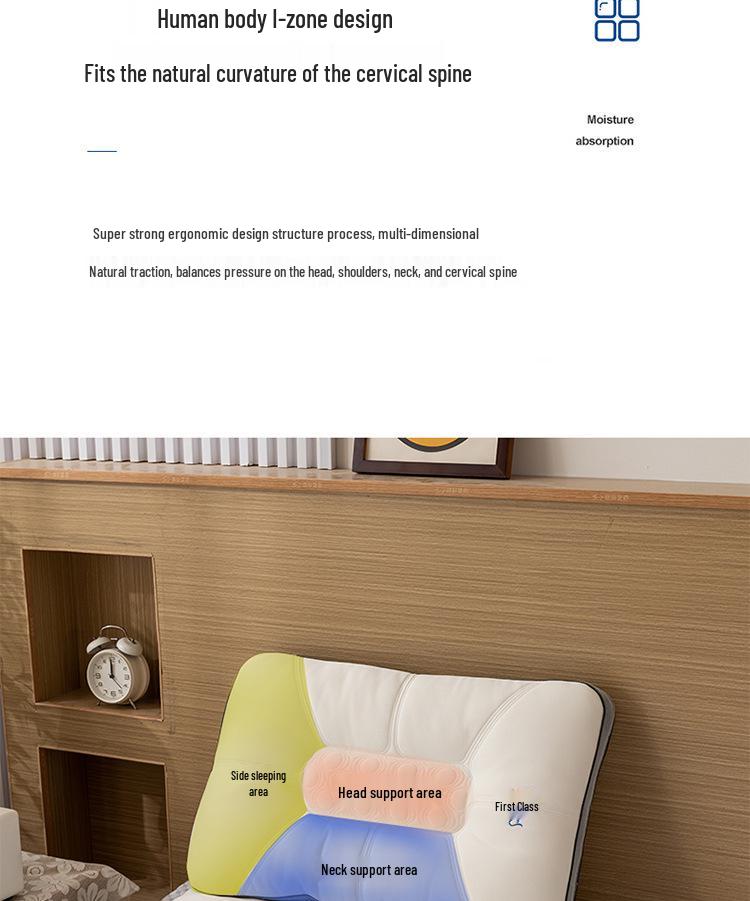 Pár polštářů z přírodního latexu a paměťové pěny - Ergonomický design pro lepší spánek